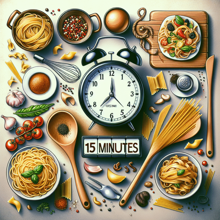 15-Minute Pasta Dishes: Quick and Satisfying Options